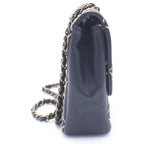 Chanel Quilted 25 Wild Stitch Chain Shoulder Bag Black Leather Gold — view 3
