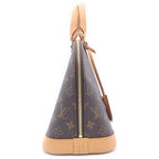 Louis Vuitton Monogram Alma PM Handbag Brown Leather Gold — view 3