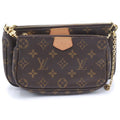 Louis Vuitton Monogram Multy Pochette Accessoire Shoulder Bag Chain Brown Pink