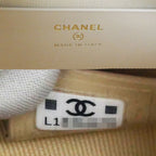 Chanel Mini Boston Chain Shoulder Bag Caviar Leather Beige Gold — view 7