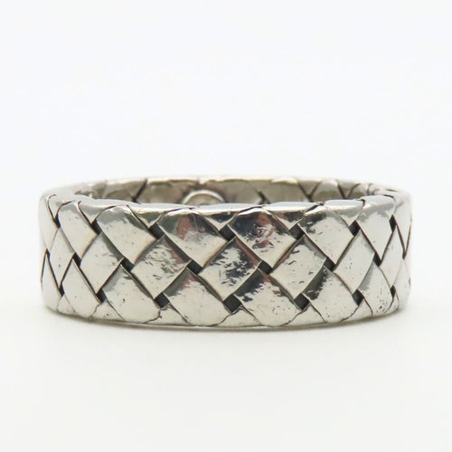 Bottega Veneta Ring Intrecciato 925 Sterling Silver Braided