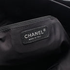 Chanel Tote Paris Biarritz MM Black Canvas Leather MM — view 4