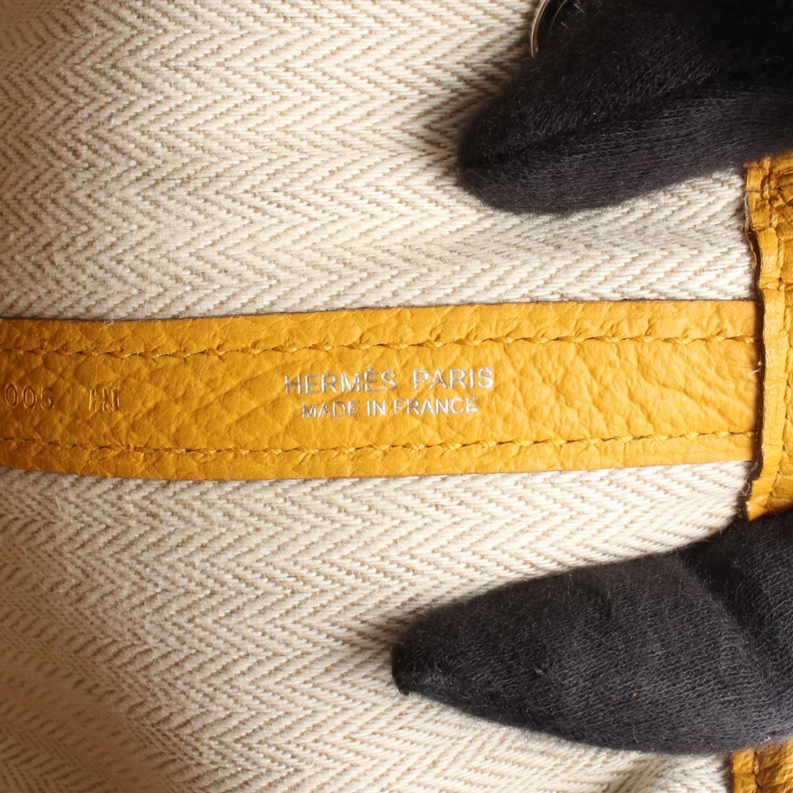 Hermes Tote Garden Party TPM Joan Ambre Leather — view 4