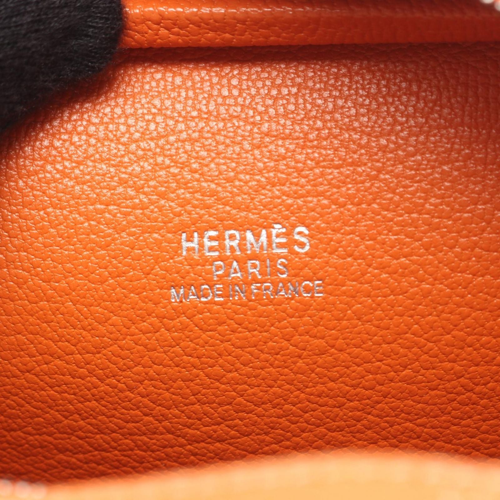 Hermes Handbag Mini Plume 20 Orange Leather Calf — view 4