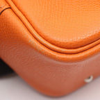 Hermes Handbag Mini Plume 20 Orange Leather Calf — view 6