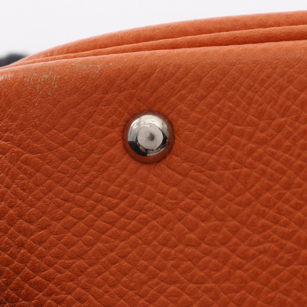 Hermes Handbag Mini Plume 20 Orange Leather Calf — view 7
