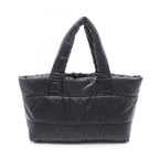 Chanel Tote Coco Cocoon MM Reversible Black Nylon Leather