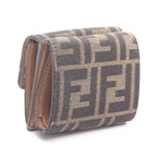 Fendi Trifold Wallet Baguette Zucca Brown Canvas — view 2