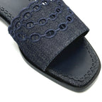Hermes Sandals Gael Chaine D'ancre Denim Blue — view 8