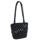 Prada Raffia Tote Black — view 3