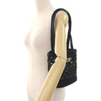 Prada Raffia Tote Black — view 9