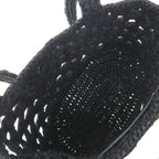 Prada Raffia Tote Black — view 2