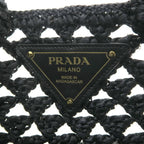 Prada Raffia Tote Black — view 8