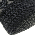 Prada Raffia Tote Black — view 6