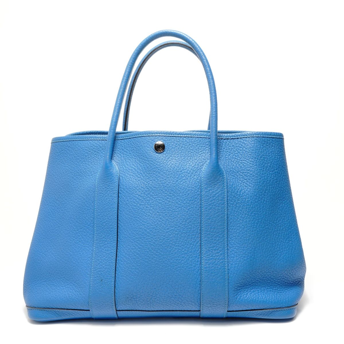 Hermes Tote Garden Party Vache Country Blue Royale