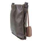 Loewe Shoulder Bag Anagram Napa Nappa Leather Dark Brown Pink Beige Crossbody — view 2