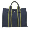 Hermes Tote Fourre Tout PM Canvas Navy Olive Daily Use