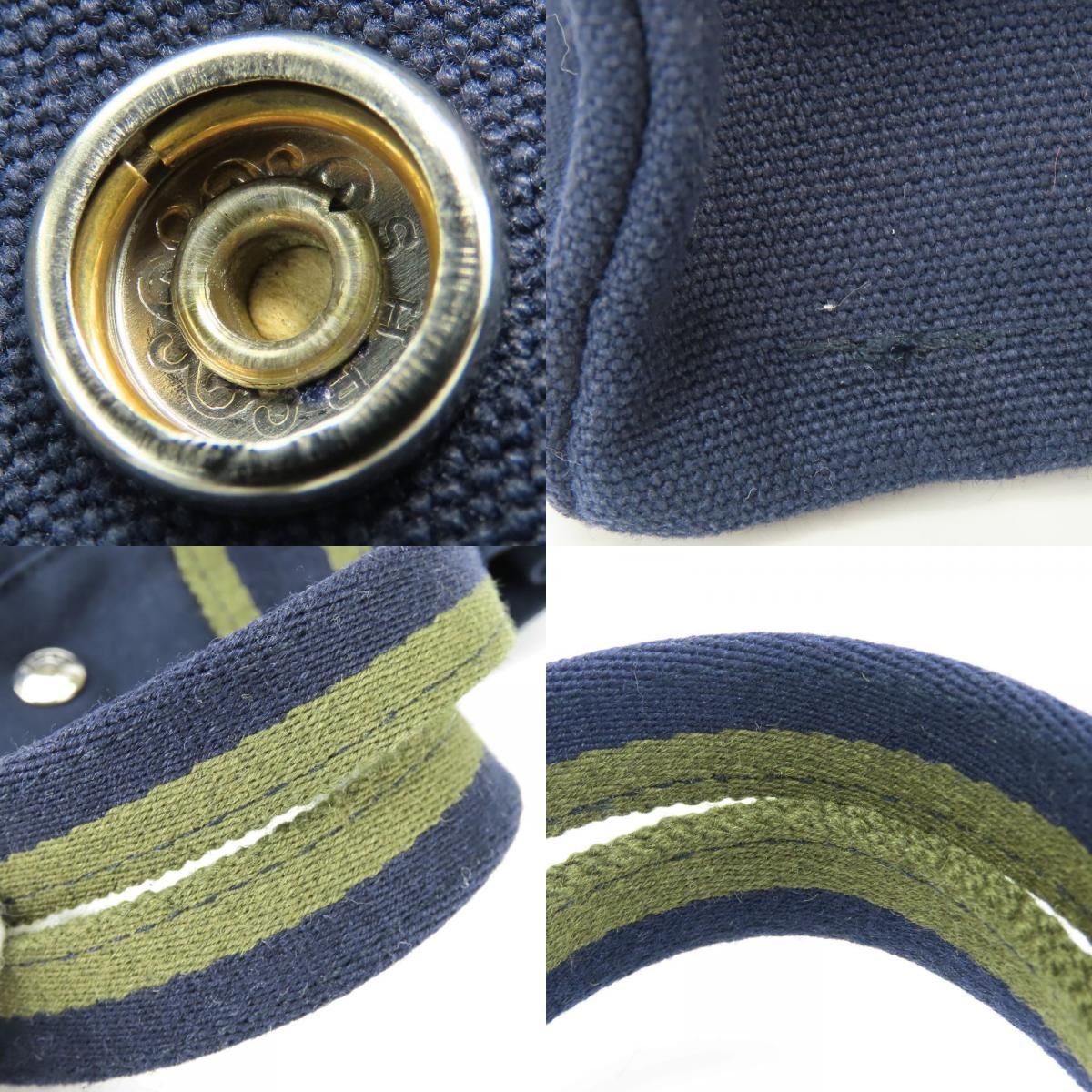 Hermes Tote Fourre Tout PM Canvas Navy Olive Daily Use — view 6