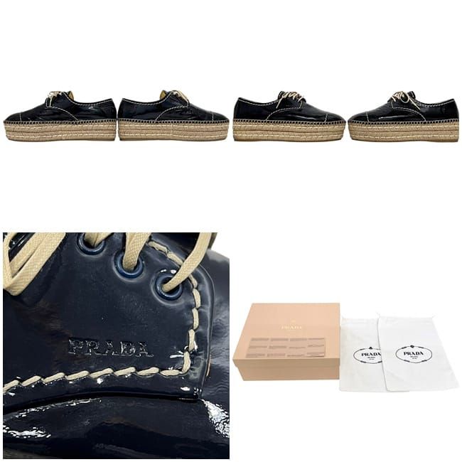 Prada Platform Espadrilles Black Shoes — view 3