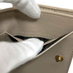 Saint Laurent Origami Trifold Wallet Beige Monogram — view 4