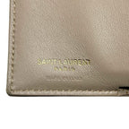 Saint Laurent Origami Trifold Wallet Beige Monogram — view 5