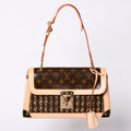 Louis Vuitton Monogram Tweedy Shoulder Bag World Limited Pieces Brown Gold