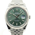 Rolex Datejust 41 Watch Jubilee Random Mint Green Polished