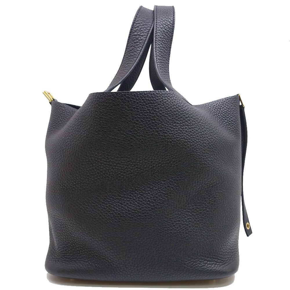 Hermes Picotin Lock MM Taurillon Clemence BK GD Handbag