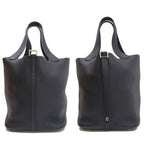 Hermes Picotin Lock MM Taurillon Clemence BK GD Handbag — view 3