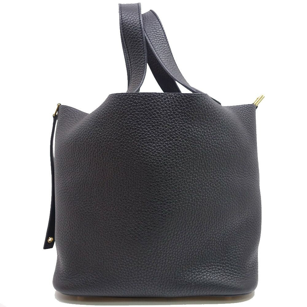 Hermes Picotin Lock MM Taurillon Clemence BK GD Handbag — view 2