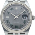 Rolex Datejust 41 Watch Jubilee Calf Troman Wimbledon Box 18k White Gold