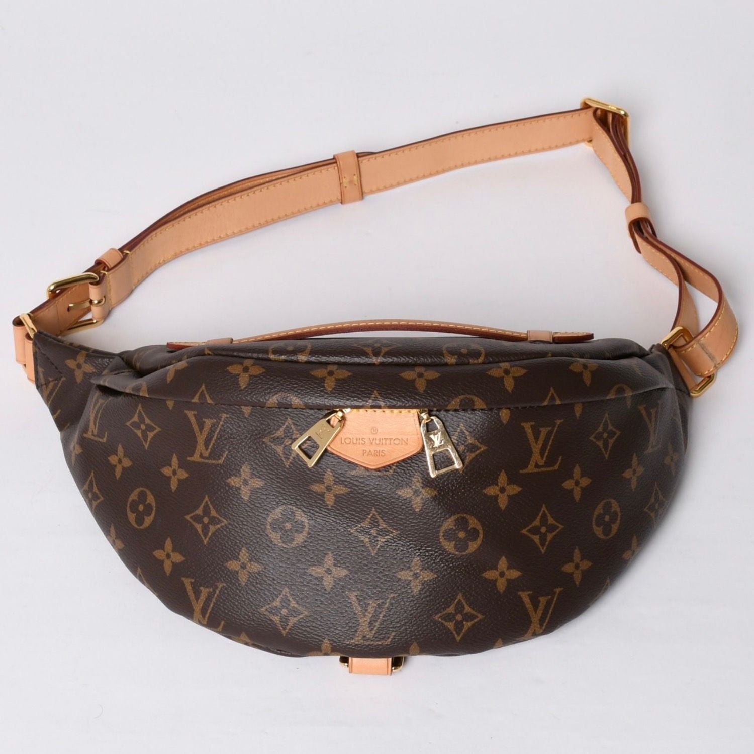 Louis Vuitton Bum Bag MM Brown Monogram Canvas Leather Gold