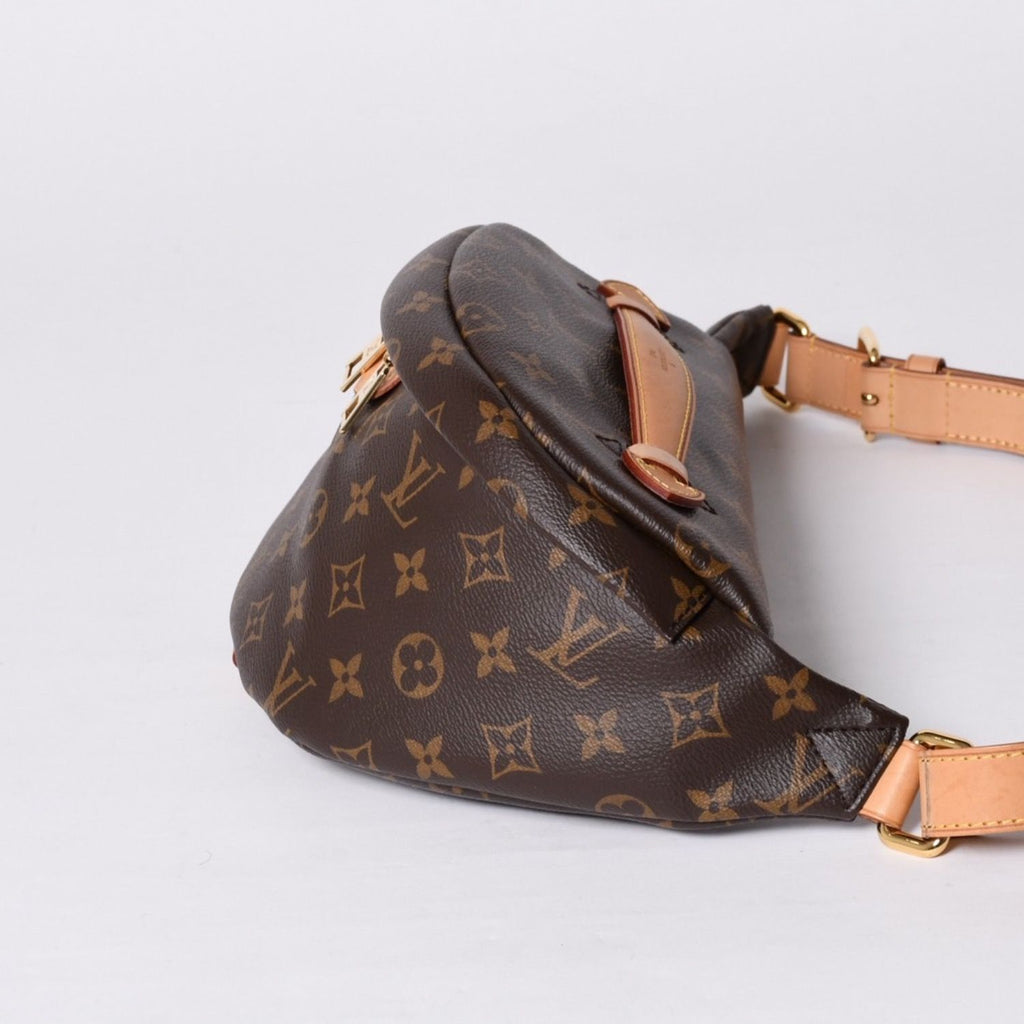 Louis Vuitton Bum Bag MM Brown Monogram Canvas Leather Gold — view 4