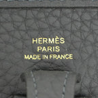 Hermes Evelyne TPM Sangle Caval Canvas Shoulder Bag Gold Taurillon Clemence — view 9