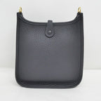 Hermes Evelyne TPM Sangle Caval Canvas Shoulder Bag Gold Taurillon Clemence — view 2