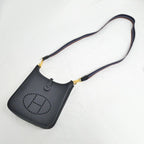 Hermes Evelyne TPM Sangle Caval Canvas Shoulder Bag Gold Taurillon Clemence — view 7