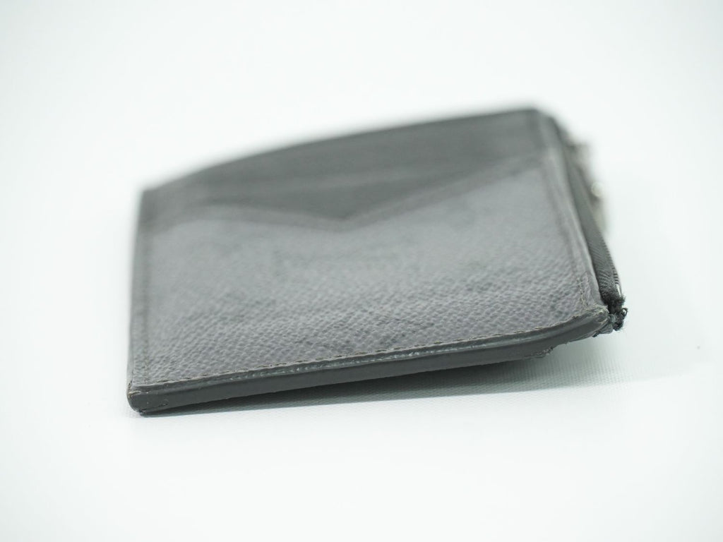 Louis Vuitton LV Coin Card Holder Monogram Eclipse Black Gray — view 4