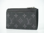 Louis Vuitton LV Coin Card Holder Monogram Eclipse Black Gray — view 2