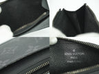 Louis Vuitton LV Coin Card Holder Monogram Eclipse Black Gray — view 9