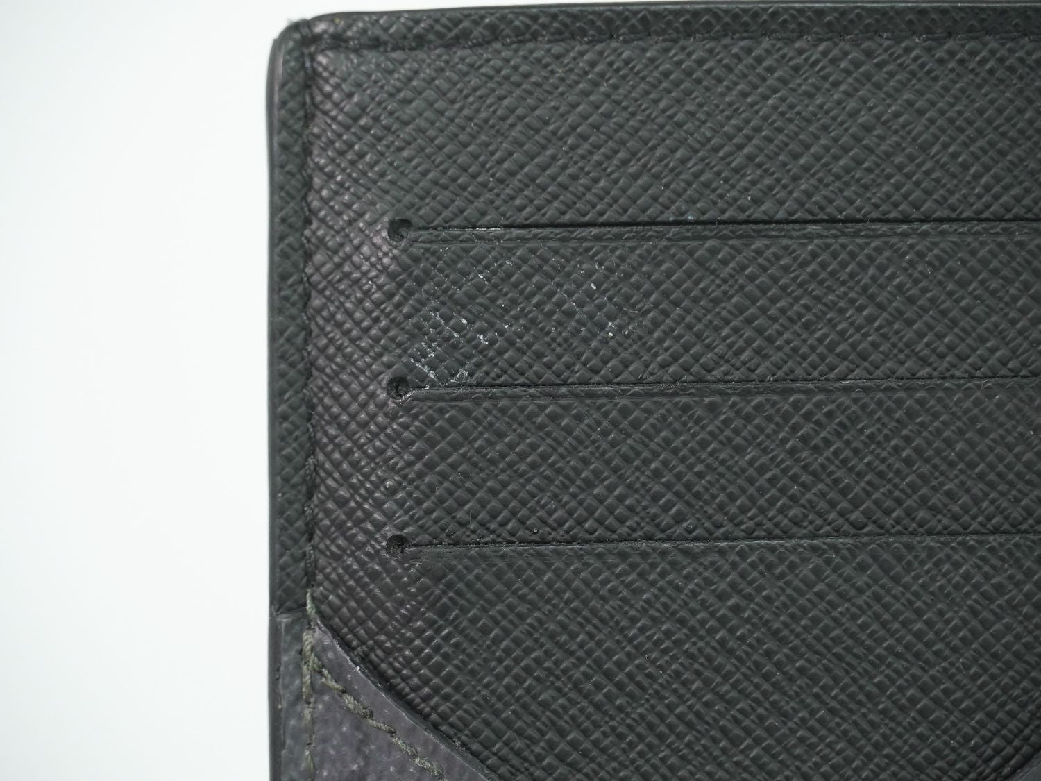 Louis Vuitton LV Coin Card Holder Monogram Eclipse Black Gray — view 7