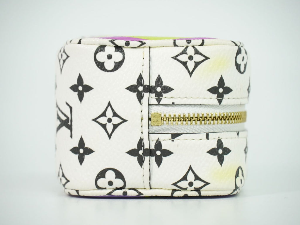 Louis Vuitton LV Porte-Monnaie Cube Monogram Giant Pouch White Purple — view 4