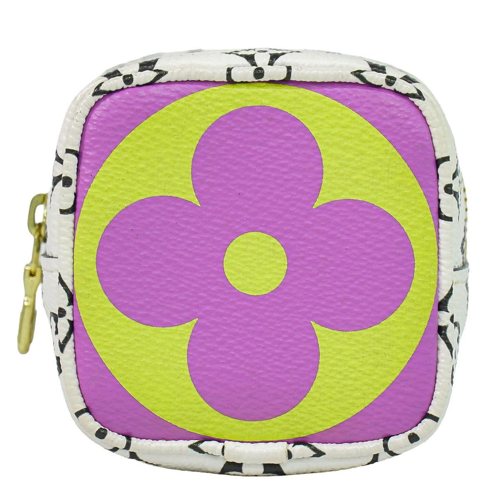 Louis Vuitton LV Porte-Monnaie Cube Monogram Giant Pouch White Purple