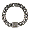 Fendi FF Logo Chain Bracelet Bangle Metal Silver