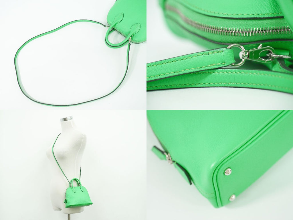 Hermes Bolide Mini 2-Way Shoulder Bag Leather Green — view 6