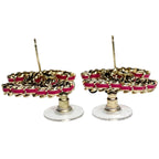 Chanel CC Logo Rope Motif Earrings Gold Pink Black — view 5
