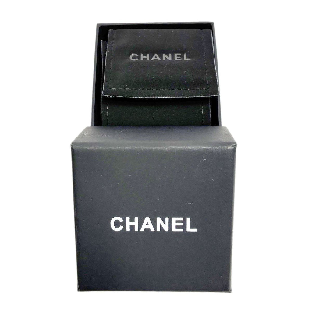 Chanel CC Logo Rope Motif Earrings Gold Pink Black — view 8