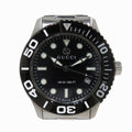 Gucci Timeless Diver Watch SS Quartz Black Dial
