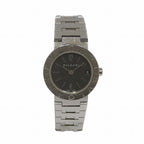 Bvlgari Watch SS Quartz Black Dial