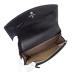 Chanel Quilted Clutch Wallet Lambskin Black Silver — view 5