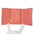 Chanel Wallet Quilted Trifold Lambskin Pink Gold Mini Small — view 4